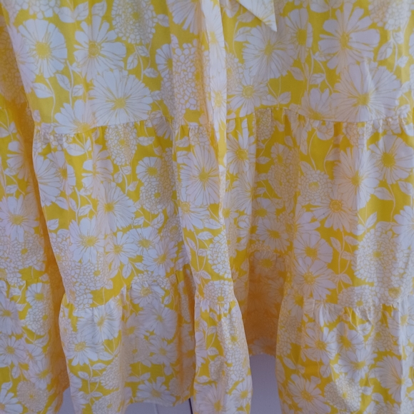 NWT. Lisa Marie Fernandez Yellow Floral Dress SIZE MEDIUM - Picture 3 of 5